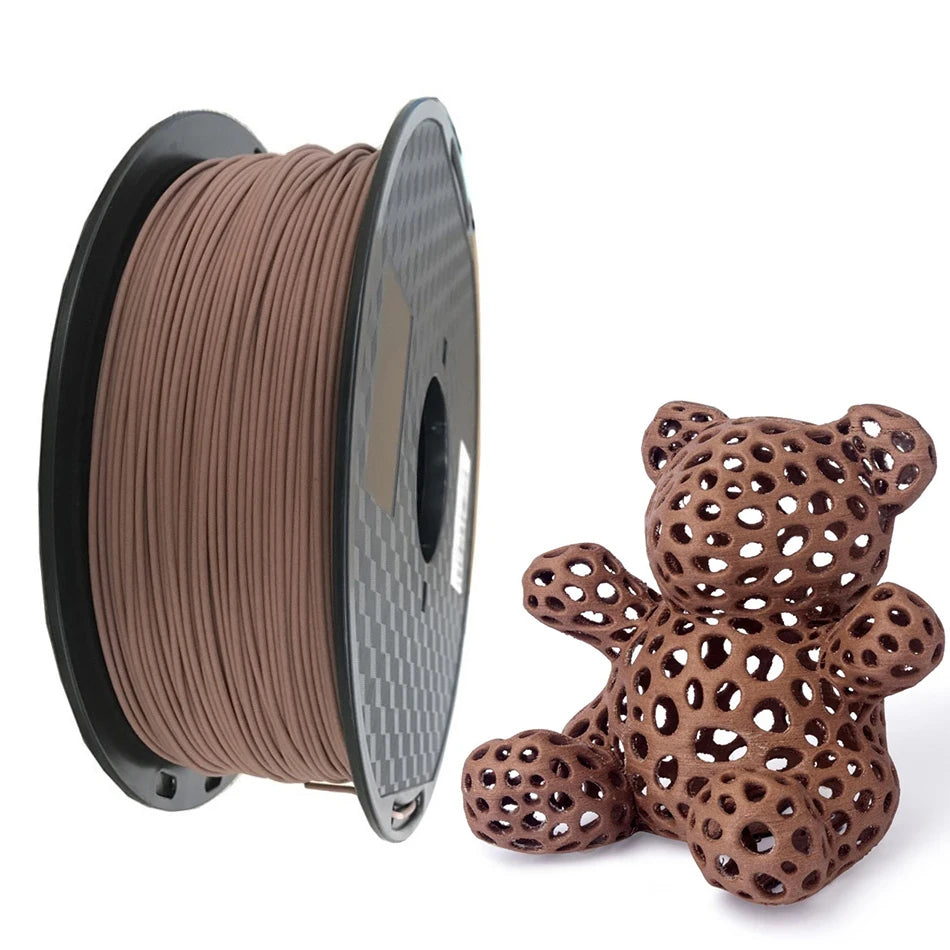 Wood Filament PLA 3D Printer 1.75mm 250g / 1Kg PLA Light Dark Red Wooden Color