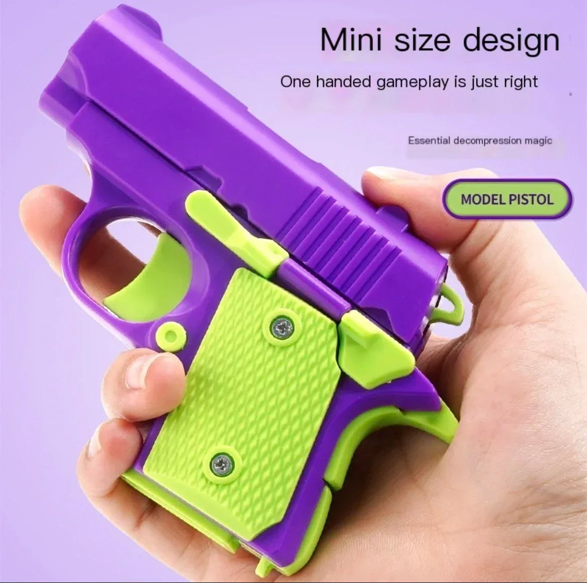 NNEOBA Stress Relief Mini Toy Pistol 3D Printed Gun